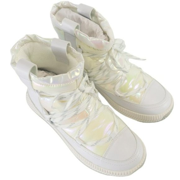Nine West Tunnel 3 Iridescent Winter Snow Boots White -6 - Picture 6 of 7